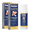 Sumifun Plantar Fasciitis Relief Roll-On | 4% Lidocaine & 1% Menthol for Fast Numbing & Soothing Heat | 8-Hour Non-Greasy, No-Mess Application | 2.5 Fl Oz X 2