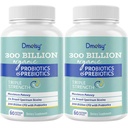 Probiotics for Women and Men, 300 Billion CFU 24 Strains Probiotics + 15 Organic Herbs Prebiotics Blend, Shelf Stable Gut Health Supplement for Digestive Immune & Whole-Body Health, 4 Month Supply