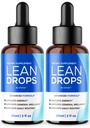(2 Pack) Lean Drops - Lean Drops Liquid Advanced Formula Reviews, LeanDrops Daily Support Premium Formula Maximum Strength All Natural Ingredients Health and General Wellness, 2 Bottles for 2 Months