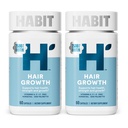 Habit Hair Growth Supplement Dual Pack, Supports Hair Health, Strength & Growth, Biotin, Vitamins A, C & E, (120 Capsules, 1 Pack x 60 Capsules)