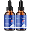 (2 Pack) Memo Spark Drops, Official MemoSpark Drops with All Natural Ingredients, Memo Spark Advanced Optimal Brain Health & Mind Wellness Support with Premium Vitamins for Women & Men (60 Servings)