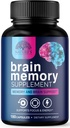 Brain Memory Supplement Pills - 3X Strength Nootropics for Concentration, Clarity & Focus Support - Brain Health Cognitive Vitamins with Bacopa, Phosphatidylserine & DMAE, Brain Booster - 180 Capsules