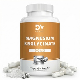 Magnesium Bisglycinate Chelate 200mg – High Absorption Albion® Chelated Magnesium Glycinate Supplement for Sleep, Stress, Muscle & Nerve Support – Gentle on Stomach – 60 Vegan Capsules