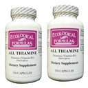 Ecological Formulas All Thiamine Vitamin B1 50 mg, 2 X 250 Capsules