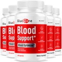 (5 Pack) GlucoZone Blood Support - GlucoZone Capsules Support Optimizer Supplement All Natural Advanced Formula, Pills Premium Vitamins for Health & Wellness, 300 Capsules for 5 Months