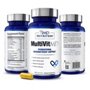 1MD Nutrition MultiVitMD Daily Multivitamin – 19 Essential Vitamins & Minerals for Adults Over 55 | Supports Healthy Aging, Heart, Brain, Bone, & Immune Health | Designed for Absorption | 30 Capsules