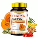 Pumpkin Seed Oil with Saw Palmetto, Zinc Vitamin B6, 3500mg 4-in-1 Advanced Formula, Cold Pressed Essential Fatty Acids Phytosterols, Supports Immune Hair Urinary Bladder Prostate Health, 150 Softgels