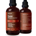 Super Mushroom Complex 8 in 1 Liquid Extract - 4 fl oz Drops with Reishi Lion’s Mane Cordyceps Chaga Maitake Turkey Tail Shiitake Agaricus for Focus Immune Wellness and Daily Energy