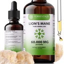 Lion's Mane Extract - Daily Mushroom Supplement for Memory, Focus & Clarity - Brain Booster- Mushroom Drops for Brain Health Support -Made in USA- 2 Fl Oz