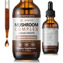 Mushroom Complex Liquid Drops Supplement with Lion's Mane, Shiitake, King Trumpet, Turkey Tail, Reishi, Cordyceps & Chaga,7 in 1 Mushrooms Complex Blend Tincture 2 fl oz