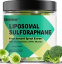Liposomal Sulforaphane Supplement Gummies 150mg - Organic Broccoli Sprout Extract Supplement with Glucoraphanin, White Mustard for Antioxidant, Detox - Sugar Free, Lemon Flavored,60 Counts