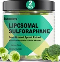 Liposomal Sulforaphane Supplement Gummies 150mg - Organic Broccoli Sprout Extract Supplement with Glucoraphanin, White Mustard for Antioxidant, Detox - Sugar Free, Lemon Flavored,120 Counts