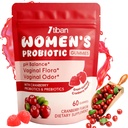 Vaginal Probiotics Gummies for Women, Premium Feminine pH Balance Gummies, Healthy Odor, Yeast Balance & Flora + Vitamin C for Immune Support, 60ct Cranberry Flavor