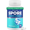 100% Spore Probiotic, 20 Billion CFU Spore Based Probiotics for Women & Men, No Refrigeration & Vegan, 90 Capsules