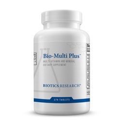 BIOTICS RESEARCH Bio-Multi Plus - Robust Foundational Multivitamin/Mineral Formula, Contains Plant-Based Trace Minerals 270 Tablets