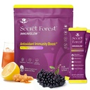 Secret Forest ImmuniGlow, 1000mg Vitamin C, 1000mg Black Elderberry, Probiotics, Colostrum, Turmeric & Zinc – Antioxidant & Recovery Formula, Daily Immunity & Gut Support Drink Mix (30 Packets)