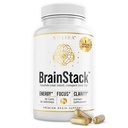 BrainStack – Brain Supplement for Women – Focus, Memory & Clean Energy – Lion's Mane, Alpha-GPC, L-Theanine – No Crash, No Jitters – 90 Capsules (30 Day Supply