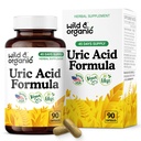 Wild & Organic Uric Acid Formula Capsules - Uric Acid Cleanse Support - Antioxidant Supplement with Tart Cherry Powder, Dandelion Root & Celery - Vegan, No Fillers, Non-GMO - 90 Count