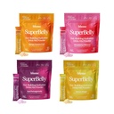Blume SuperBelly Gut Health + Hydration, Daily Sugar Free Probiotics, Prebiotic Fiber, and Electrolytes Powder Packets for Digestion Support, Variety Pack - Strawberry, Açai, Mango, Lemon, 60 Sticks