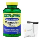 Spring Valley Magnesium 400 mg Bone & Muscle Health Tablets, Dietary Supplement, 250 Count Best Magnesium Supplement for Women, Pastillas de Magnesio para Mujer - Set by Basket Goods