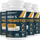 Probiotics for Men, 500 Billion CFUs & 12 Strains, Men's Probiotic with Turmeric, Cranberry, Goji - Probiotics for Digestive Health, Immune, Stomach, Bloating & Gut Health for Men, 240 Pro Biotics Cap