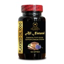 Flaxseed Capsules 1000mg Cold-Pressed with Alpha Linolenic Acid and Omega Fatty Acids for Daily Nutritional Balance – 1 Bottle 100 Softgels