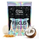 OwlRyze Mushroom Coffee Focus with Coconut Milk and 6 Adaptogenic Mushrooms, MCT Oil, Premium Instant Coffee for Better Energy, Focus, Digestion, Immunity with Lions Mane & Turkey Tail, 30 servings