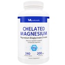 ML Naturals Chelated Magnesium 200mg (Per Serving) – 240 Vegetable Capsules – Supports Nervous System & Memory – High Absorption