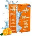 MyHy Liquid Hydration Packets - Electrolytes Hydration Packets for Pregnant Women, Electrolytes Daily Liquid Mix for Adults & Kids, Travel, Fitness, Bachelor & Bachelorette Party, Orange 5 Count