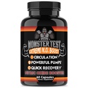 Angry Supplements Monster Test NO Capsules, Extreme N.O Booster, Quick Recovery & Energy (1-Bottle, 60ct)