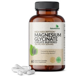 Futurebiotics Magnesium Glycinate 200 mg Buffered, 60 Vegetarian Capsules