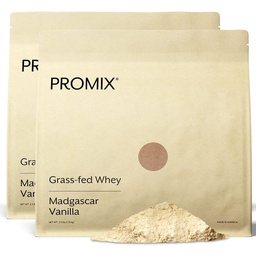 ProMix Nutrition Whey Protein Powder, Vanilla - Grass-Fed & 100% All Natural - ­Post Workout Fitness & Nutrition Shakes, Smoothies, Baking & Cooking Recipes - 2.5 Pound (Pack of 2)