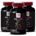 Acai Wellness Energizer - ACAI Berry Extract - Acai Berry for Hydration, Fruit-Powered Hydration, Superfruit Hydration Boost, Antioxidant Fruit Power, Acai for General Wellness 3 Bottles 180 Capsules
