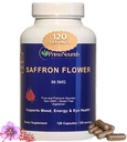 Premium Saffron Extract Supplement Capsules for Mood, Focus & Energy – 88.5 mg per Capsule, 120 Capsules (4-Month Supply), Non-GMO, Vegetarian, Made in USA, Third-Party Tested