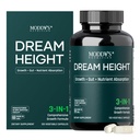 Moddy's Nutrition DreamHeight Growth Supplement for Kids & Teens, Bone, Immune & Sleep Support, Clinically Studied Formula, 120 Small Easy-to-Swallow Capsules