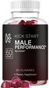 Kickstart Gummies - Official Kick Start for Men Supplement Support, Premium Advanced Formula Energy and Performance, Kick Start All Natural Gummy Maximum Strength, 60 Gummies for 1 Month
