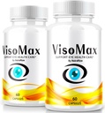 NutraRize (2 Pack) VisoMax Capsules, Official Eye Health Formula, All-Natural Eye Supplement to Maintain Normal Vision, Viso Max Support Visual Performance, Viso Max Pills Review (120 Capsules)
