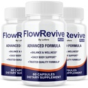 (3 Pack) Flow Revive Capsules, FlowRevive Pills Advanced Premium Prostate Supplement Health Support Formula Vitamins for Men Urinary Function, Comfort, Flow & Balance All Natural Ingredients (180 ct)