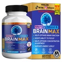 Memory, Mood & Brain Max Extra Strength Supplement with Herbal Ingredients, 60 Capsules, DHA, Vitamins, Bacopa, Green Tea (1)