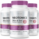 Neotonics Skin & Gut Capsules for Skincare, Essential Probiotics, Health Supplement Pills (180 Capsules)