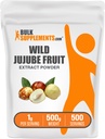 BulkSupplements.com Wild Jujube Extract Powder - Sourced from Jujube Fruit, Herbal Supplement - Gluten Free, 1g per Serving, 500g (1.1 lbs) (Pack of 1)