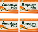 Pack of 4 Ampalaya Plus Supplement 550mg - Total 120 Capsules - Natural and Vegan - Organic Bitter Melon Capsules - Halal Herbal Food Supplement