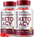 NutraRize (Pack of 2 Ketologenic Keto ACV Gummies Advanced Weight Loss, Ketologenic Detox Formula, Apple Cider Vinegar Supplement (120 Gummies)