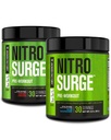 Jacked Factory NITROSURGE Pre Workout Supplement - Endless Energy, Instant Strength Gains, Clear Focus (Cherry Limeade 30sv & Blue Raspberry 30sv)