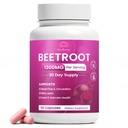 Vitalivv Beetroot Capsules Organic 60 Capsules - 1300mg per Serving, Pure Beetroot Beets Powder Capsules for Natural Energy, Blood Flow & Heart Support, 30-Day Supply (1 Bottle)