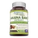 Pure Naturals Arjuna Bark Extract Supplement | 500 Mg | 120 Veggie Capsules | Non-GMO | Gluten-Free | Made in USA