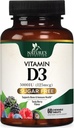 Vitamin D3 5000 IU (125 mcg) Per Serving - Extra Strength Vitamin D Chewable for Immune Support Health - Bone, Teeth and Muscle Supplements - Sugar Free, Gluten Free, USA Bottled - 60 Count Tablets