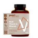 Puori Vegan Multi-Vitamin & Mineral Complex for Men & Women - Blended Multivitamins with 13 Essential Vitamins & 9 Minerals for Overall Health, Nervous & Immune System Support - 60 Capsules