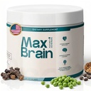 Max Brain – Daily Fiber & Botanical Powder with Baobab, Konjac Glucomannan, Spermidine & L-Arabinose – Non-GMO Formula – Made in USA – 30 Servings, 3.17 oz, 1 Month Supply