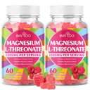 1000mg Magnesium L-Threonate Gummies for Adults - Muscle & Nervous System Support, Vegan, Sugar-Free Raspberry Flavor, 120 Gummies